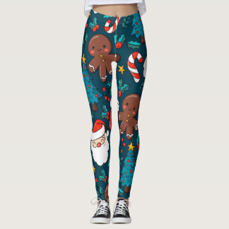 Leggings Adorables Navidades Santas Y Gingbread Hombres
