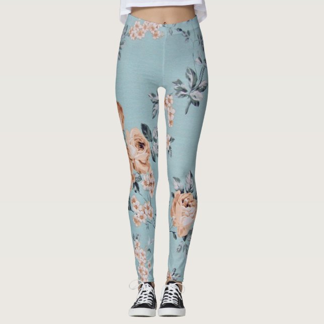 Leggings Adorando flores - Piernas (Anverso)