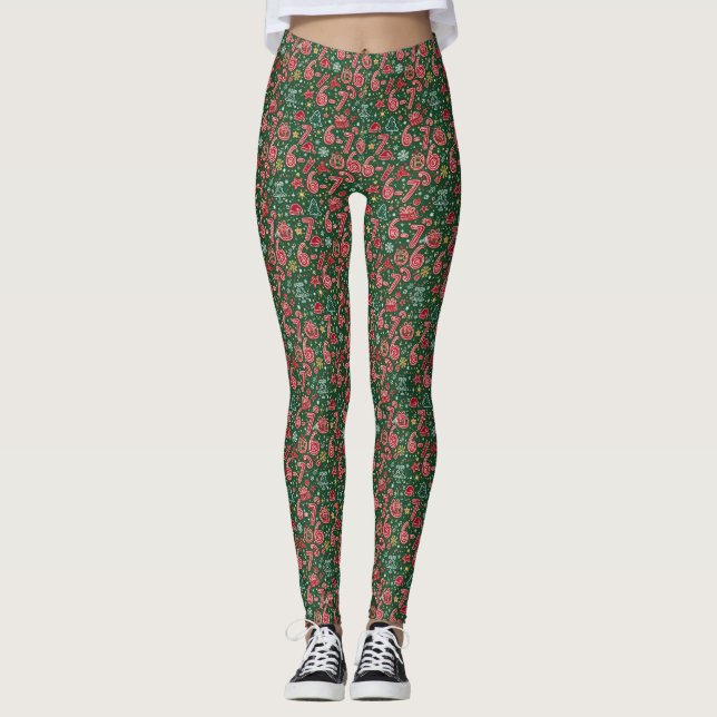 Leggings Adorno 6-7 Meme Garabatos de Navidad (Anverso)