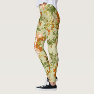Leggings Adorno Antiguo Chino Jones Flores