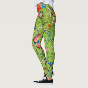 Leggings Adorno Chino Vintage Owen Jones Floral Verde