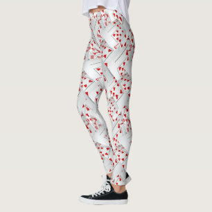 Leggings Afortunadas séquitas tarjetas de póquer,