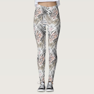 Leggings Africano, combinado, cuero, tigre, jaguar, manchad