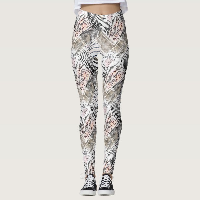 Leggings Africano, combinado, cuero, tigre, jaguar, manchad (Anverso)