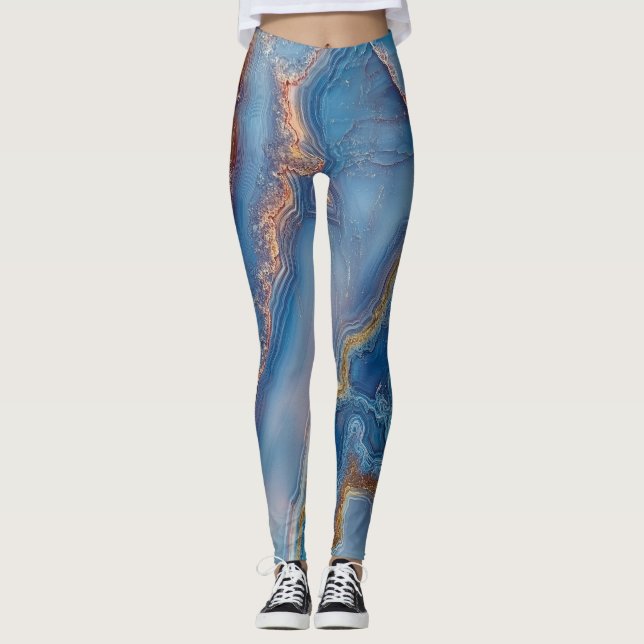 Leggings Agante de encaje azul (Anverso)
