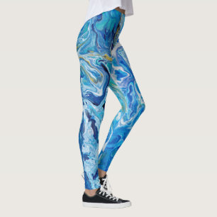 Leggings Ágata loca elegante 6 del cordón - azul de océa
