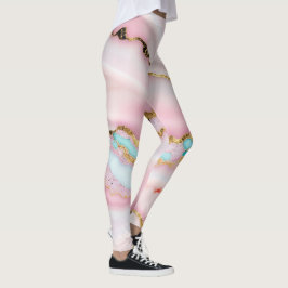 Leggings Agate Marble popular colección de oro rosa azul