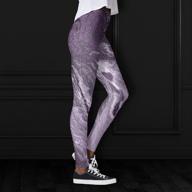 Leggings Agato morado cristalizado | Moody Marcado Stone (Subido por el creador)