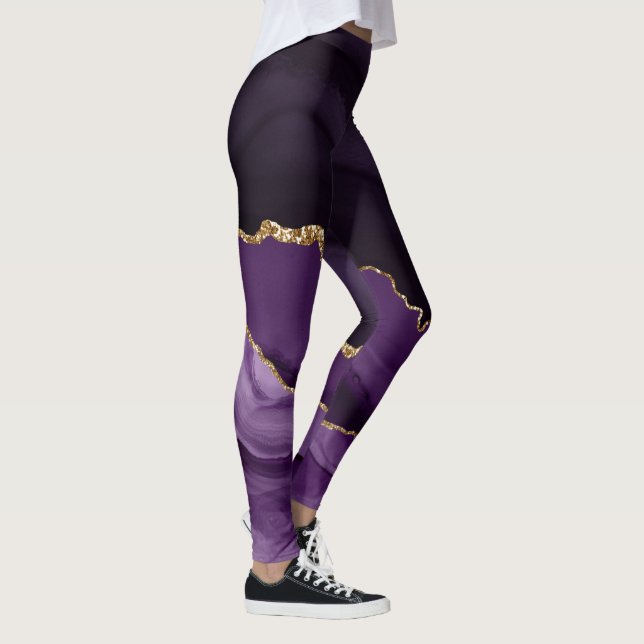Leggings Agato morado y dorado (Derecha)