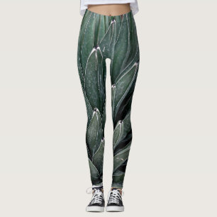 Leggings Agave Victoroa Plant Photo Leggings, M