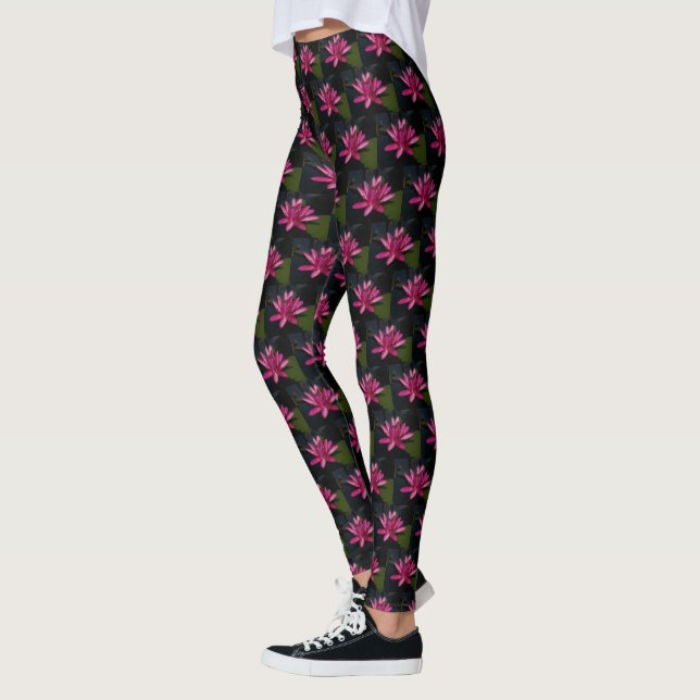 Leggings Agua de Lotus rosa caliente (Izquierda)