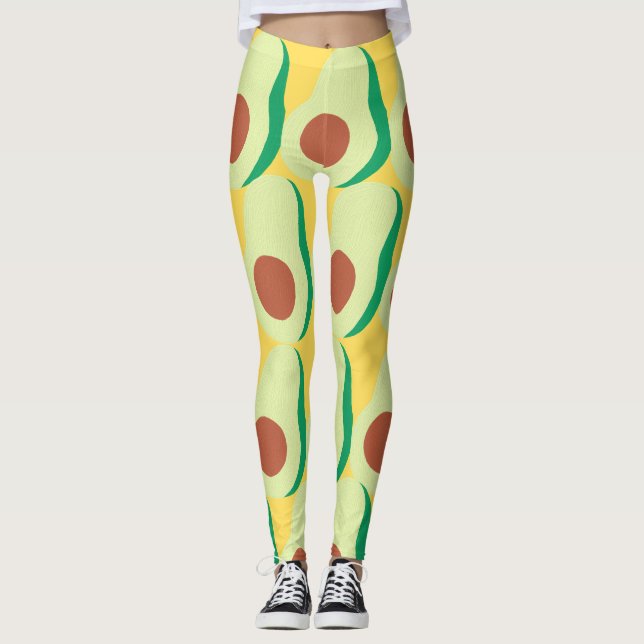 Leggings Aguacate y piernas amarillas (Anverso)