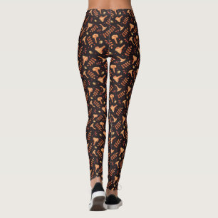 Leggings Aguacates de acuarela de otoño Hojas de bellotas