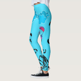 Leggings Aguamarina de las polainas del paisaje del