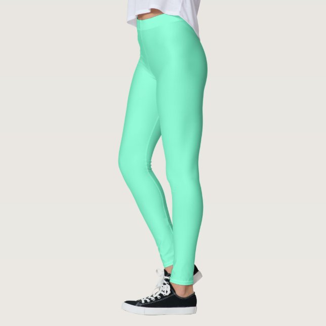 Leggings Aguamarina sólida (Izquierda)