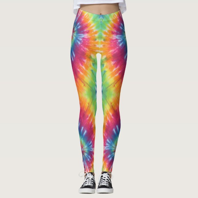 Leggings Aguas calientes tintura Arcoiris Piernas Rosas (Anverso)