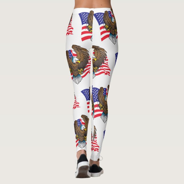 Leggings Águila calva y bandera (Reverso)