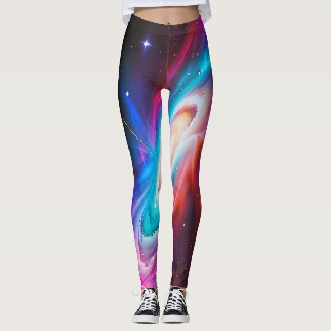 Leggings Agujero negro de la fantasía celeste (Anverso)