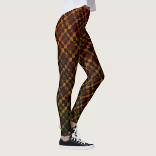 Leggings Ajedrez deformado extremadamente sucio de óxido o 