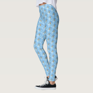 Leggings Ajedrez en pintura de alimentador - Arte de pájaro