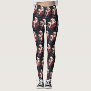 Leggings Akita con Navidades festivos de Santa Claus