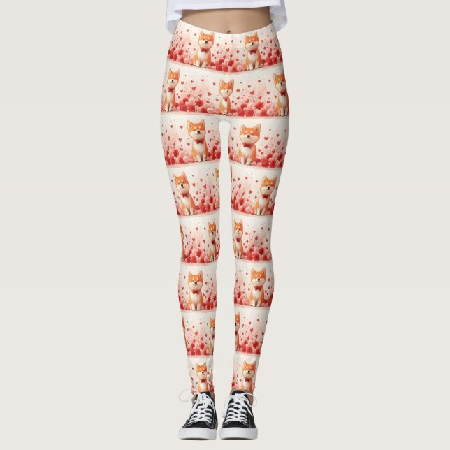 Leggings Akita con Rosas - El día de San Valentín (Anverso)