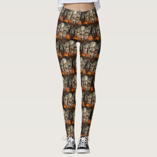 Leggings Akita Halloween Spooky