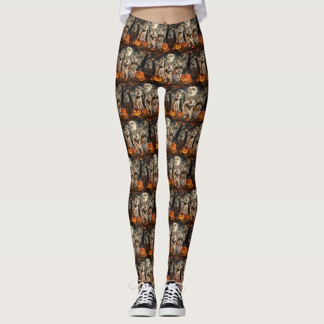 Leggings Akita Halloween Spooky (Anverso)