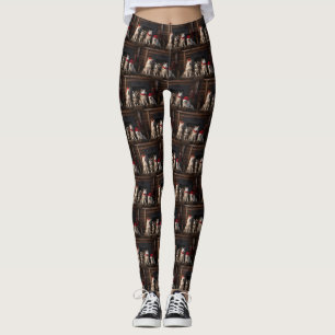 Leggings Akita por los Navidades de la chimenea