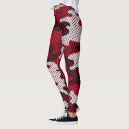 Leggings Alabama Crimson & White Bold Tide Camo Printed