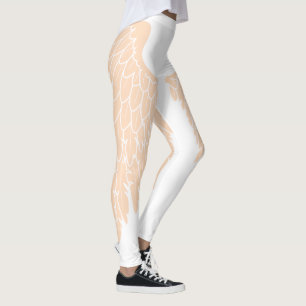 Leggings Alas beige elegantes del ángel