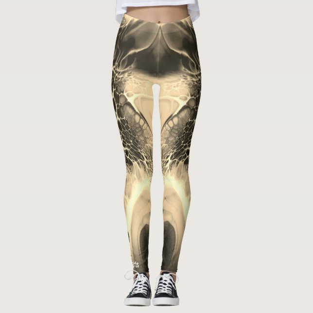 Leggings alas de mariposa gris con lazo en la tela (Anverso)