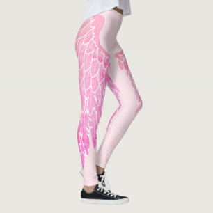 Leggings Alas de moda del ángel de las rosas fuertes