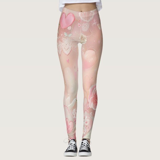 Leggings Alas de papel y rosas (Anverso)