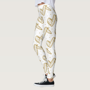 Leggings Alas de pollo sobre fondo de Punto de Polka