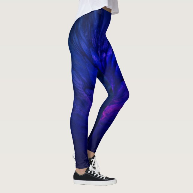 Leggings Alas místicas con plumas azul profundo (Derecha)