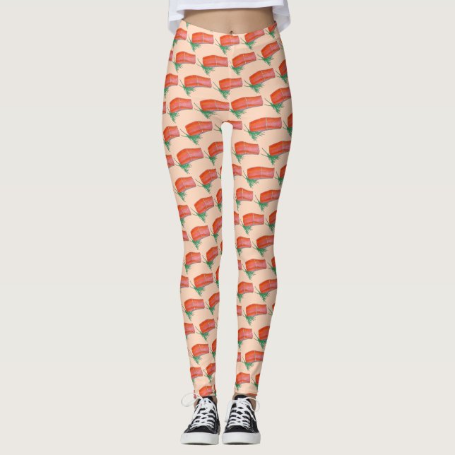 Leggings ALASKA Wild Alaskan Salmon Fish Filet Seafood Food (Anverso)