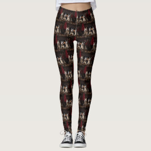 Leggings Alaskan Malamute junto a los Navidades de la chime