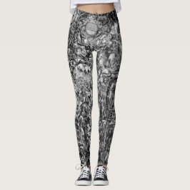 Leggings Albrecht Dürer blanco y negro