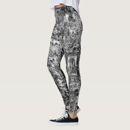 Leggings Albrecht Dürer blanco y negro