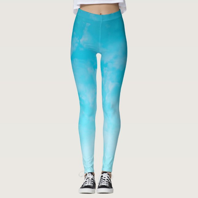 Leggings Alcance sereno del *~* para la acuarela del cielo (Anverso)