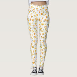 Leggings Alegre acuarela floral amarilla