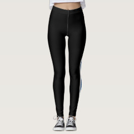 Leggings Alegre blanco y azul negro