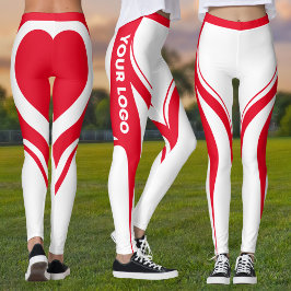 Leggings Alegre del logo uniforme del equipo de Red White H
