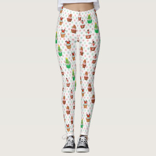 Leggings Alegres pasteles festivos sobre puntos de polka ve