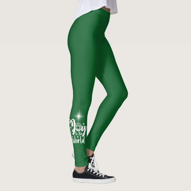 Leggings Alegría de la escena de la natividad al mundo verd (Derecha)