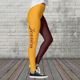 Leggings Alegría de los COLORES escolares de los marrones y