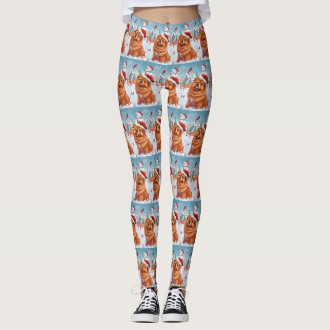 Leggings Alegría de los Navidades Chow Chow Winter Wonderla (Anverso)