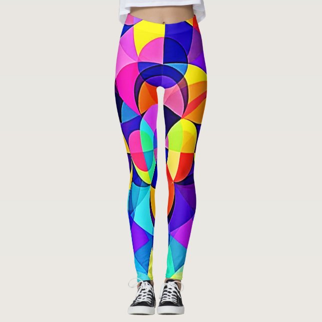 Leggings Alegría geométrica vibrante (Anverso)