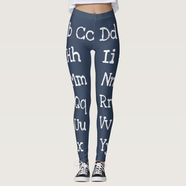 Leggings Alfabeto ABC en letras mayúsculas y minúsculas (Anverso)